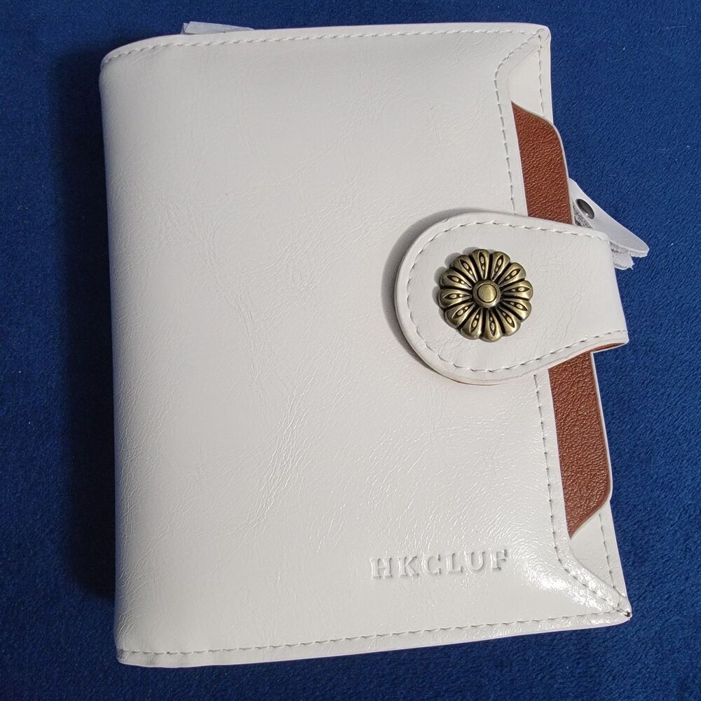 HKCLUF Vegan Leather Wallet Women Ladies Bifold Women RFID Blocking Card Case